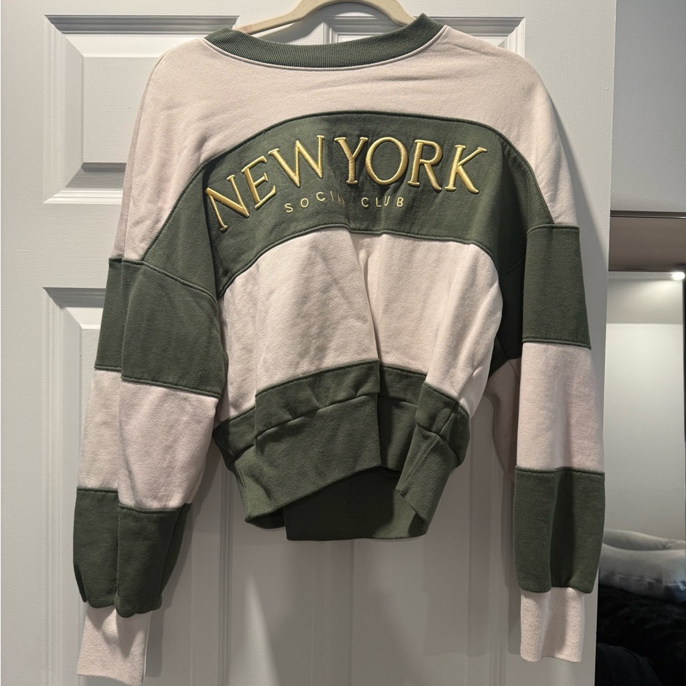 Green and Cream New York Social Club Sweatshirt